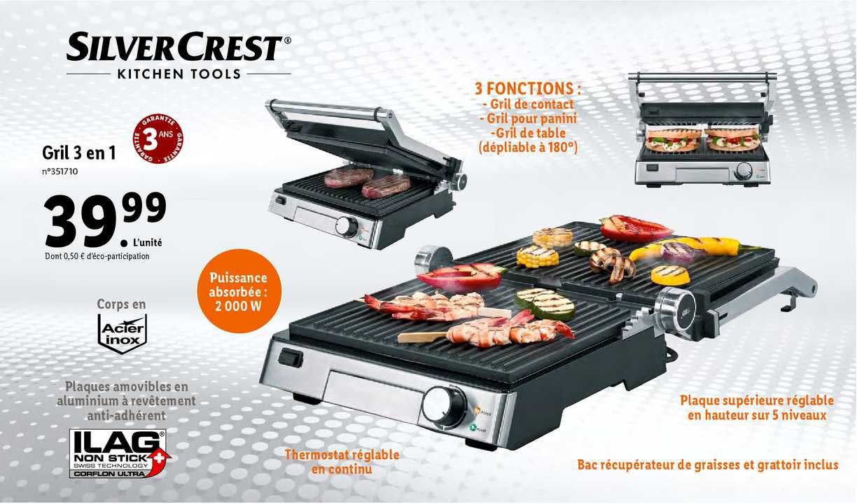 gril 3 en 1 silver crest