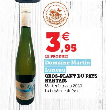 gros-plant du pays nantais domaine martin luneau