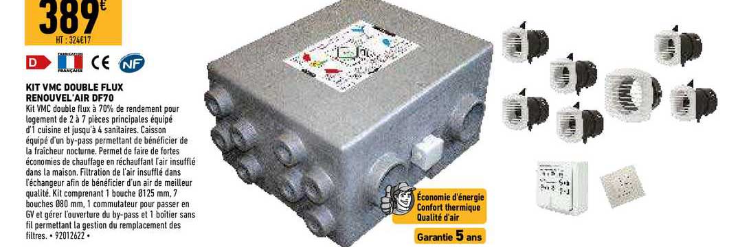 kit vmc double flux renouvel'air df70