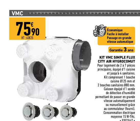 kit vmc simple flux city air hygrocomut