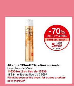 laque "elnett" fixation normale