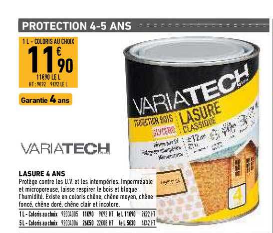 lasure 4 ans variatech