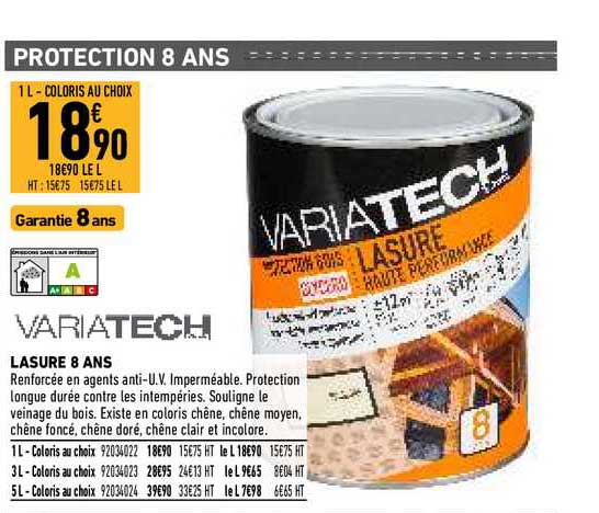 lasure 8 ans variatech