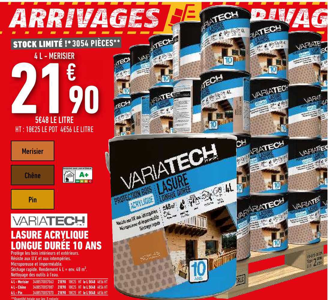 Lasure Acrylique Longue Durée 10 Ans Variatech