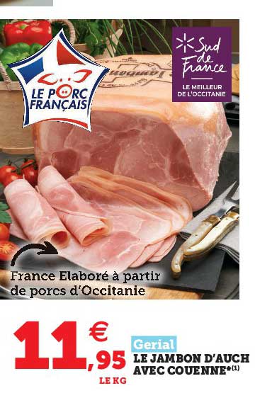 le jambon d'auch avec couenne gerial