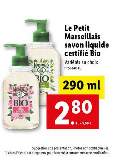 Le Petit Marseillais Savon Liquide Certifié Bio