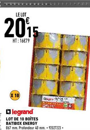 lot de 10 boîtes batibox energy legrand