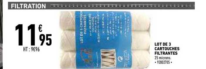 lot de 3 cartouches filtrantes