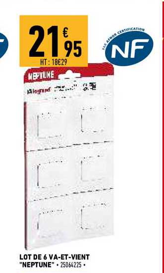 lot de 6 va-et-vient "neptune"