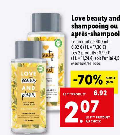 love beauty and shampooing ou après-shampooing