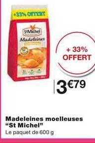 Madeleines Moelleuses St Michel