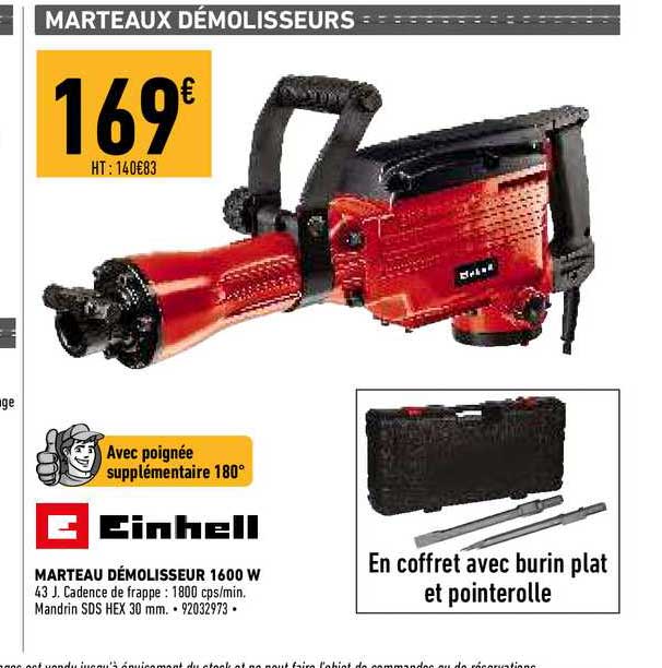 marteau démolisseur 1600 w einhell