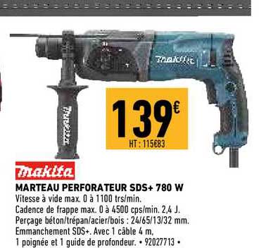 marteau perforateur sds+ 780 w makita