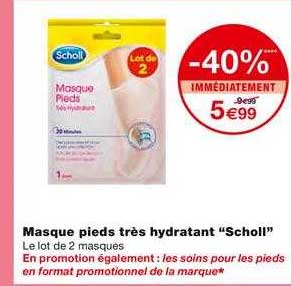 masque pieds très hydratant "scholl"