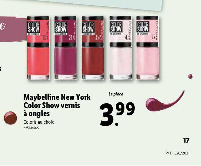 maybelline new york color show vernis à ongles
