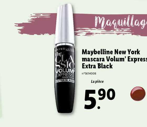 maybelline new york mascara volum' express extra black
