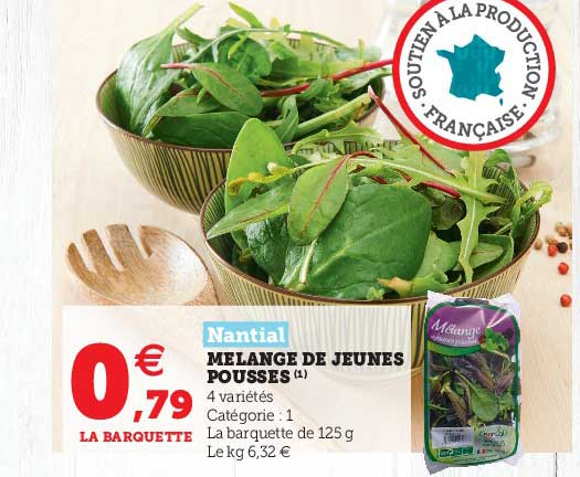 mélange de jeunes pousses nantial