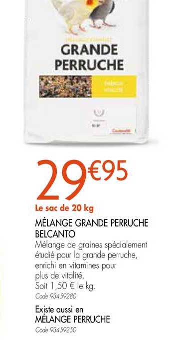 mélange grande perruche belcanto