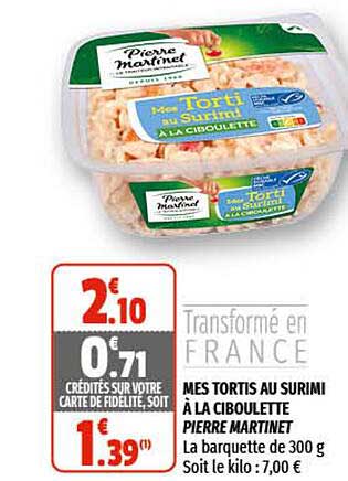 mes tortis au surimi à la ciboulette pierre martinet