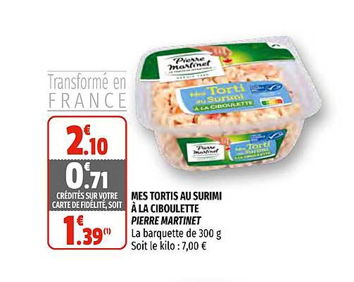 mes tortis au surimi à la ciboulette pierre martinet