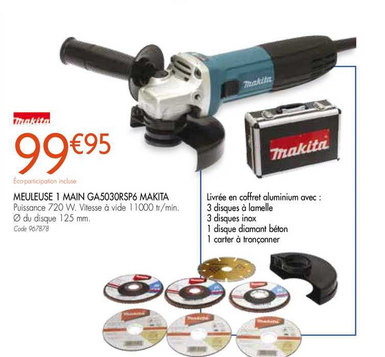 meuleuse 1 man ga5030rsp6 makita