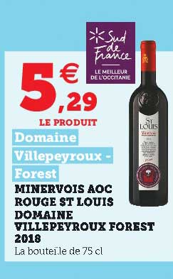 minervois aoc rouge st louis domaine villepeyroux forest 2018