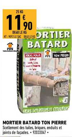 mortier batard ton pierre