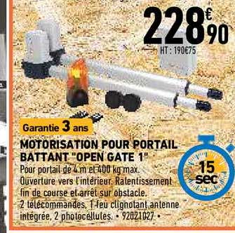 motorisation pour portail battant "open gate 1"