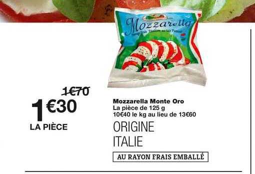 mozzarella monte oro