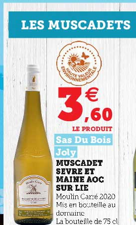 muscadet sèvre et maine aoc sur lie sas du bois joly