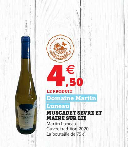 muscadet sèvre et maine sur lie domaine martin luneau
