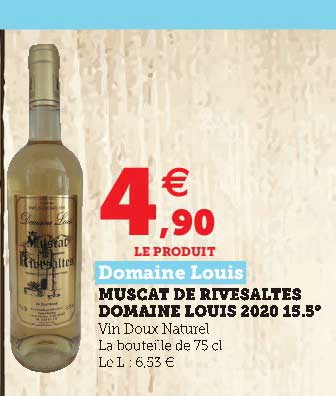 muscat de rivesaltes domaine louis 2020 15.5°