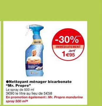 nettoyant ménager bicarbonate mr. propre