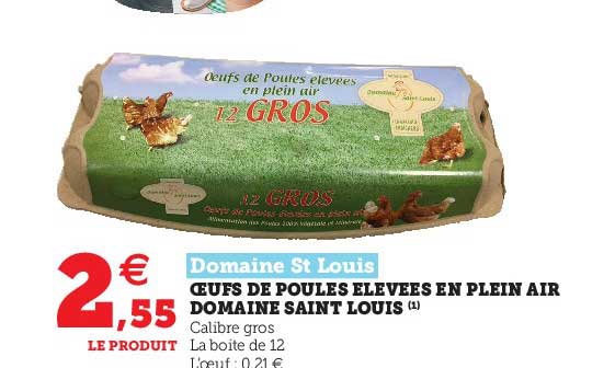 oeufs de poules élevées en plein air domaine saint louis