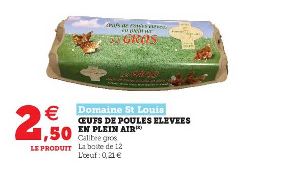 oeufs de poules élevées en plein air domaine st louis