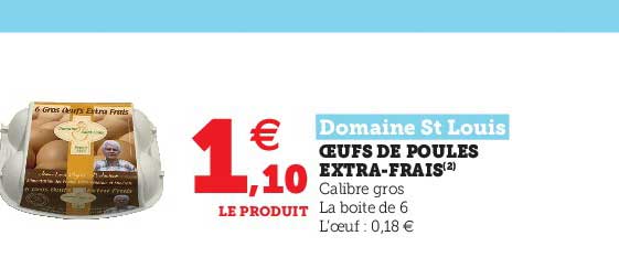 oeufs de poules extra-frais domaine st louis