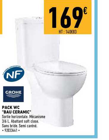 pack wc "bau céramic" grohe