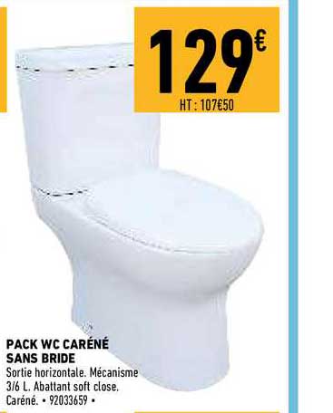 pack wc caréné sans bride