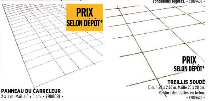 panneau du carreleur, treillis soudé
