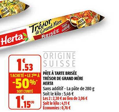 pâte à tarte brisée trésor de grand mère herta