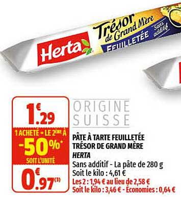 pâte à tarte feuilletée trésor de grand mère herta