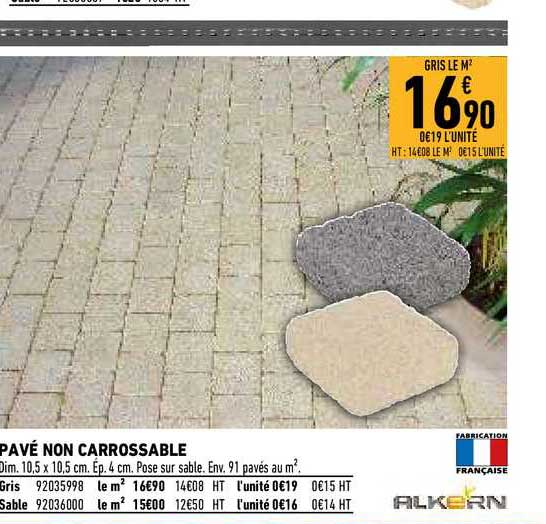 pavé non carrossable alern