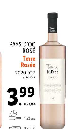 pays d'oc rosé terre rosée 2020 igp