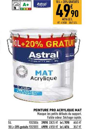 peinture acrylique mat astral