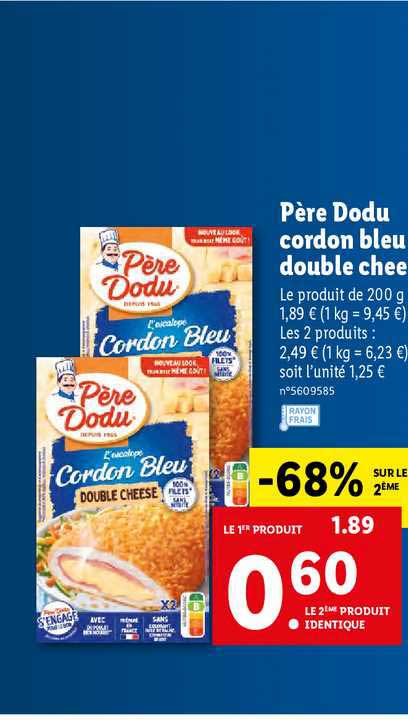 père dodu cordon bleu double cheese