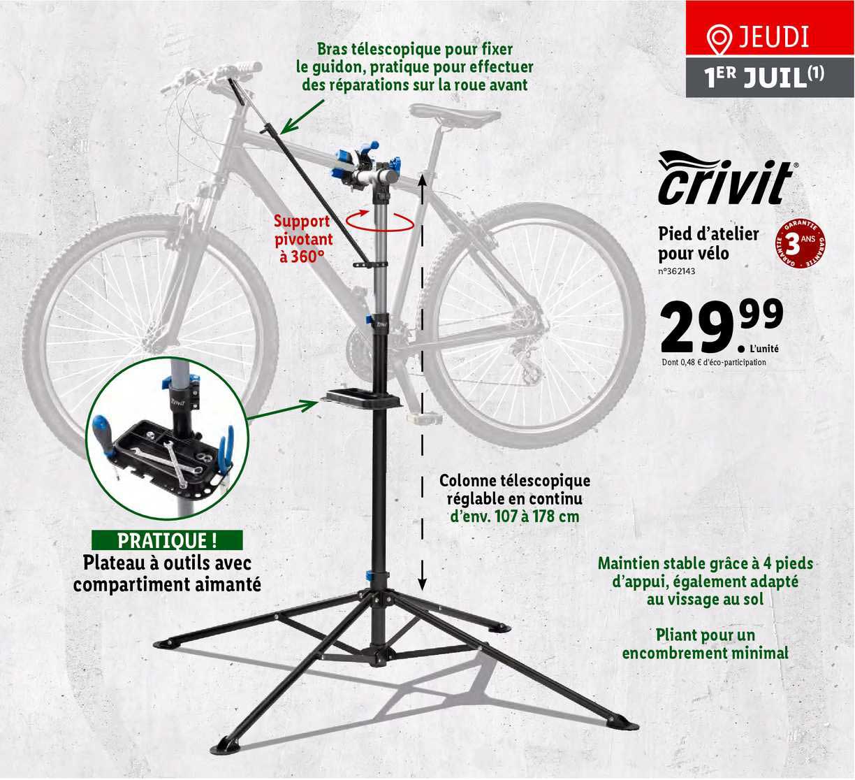 pied d'atelier crivit