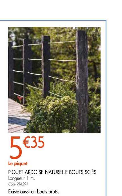 piquet ardoise naturelle bouts sciés