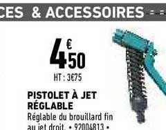 Pistolet à Jet Réglable