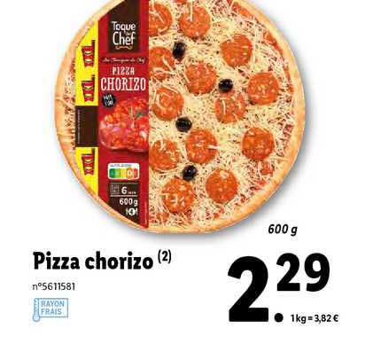 Pizza Chorizo Toque Du Chef