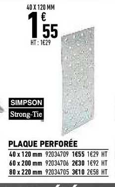 plaque perforée simpson